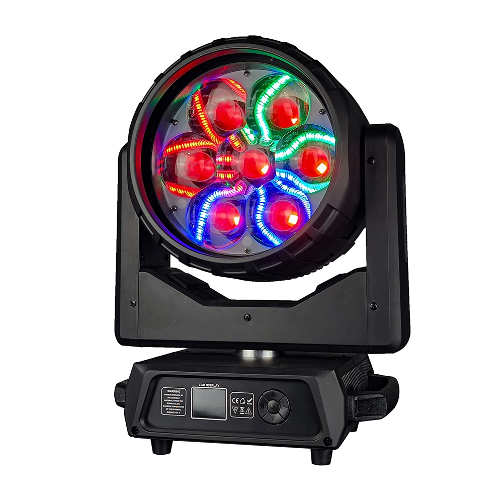 7x60W RGBW 4in1 Bee Eye Wash Light Aura with RGB aura pixel effect - Colorful Light