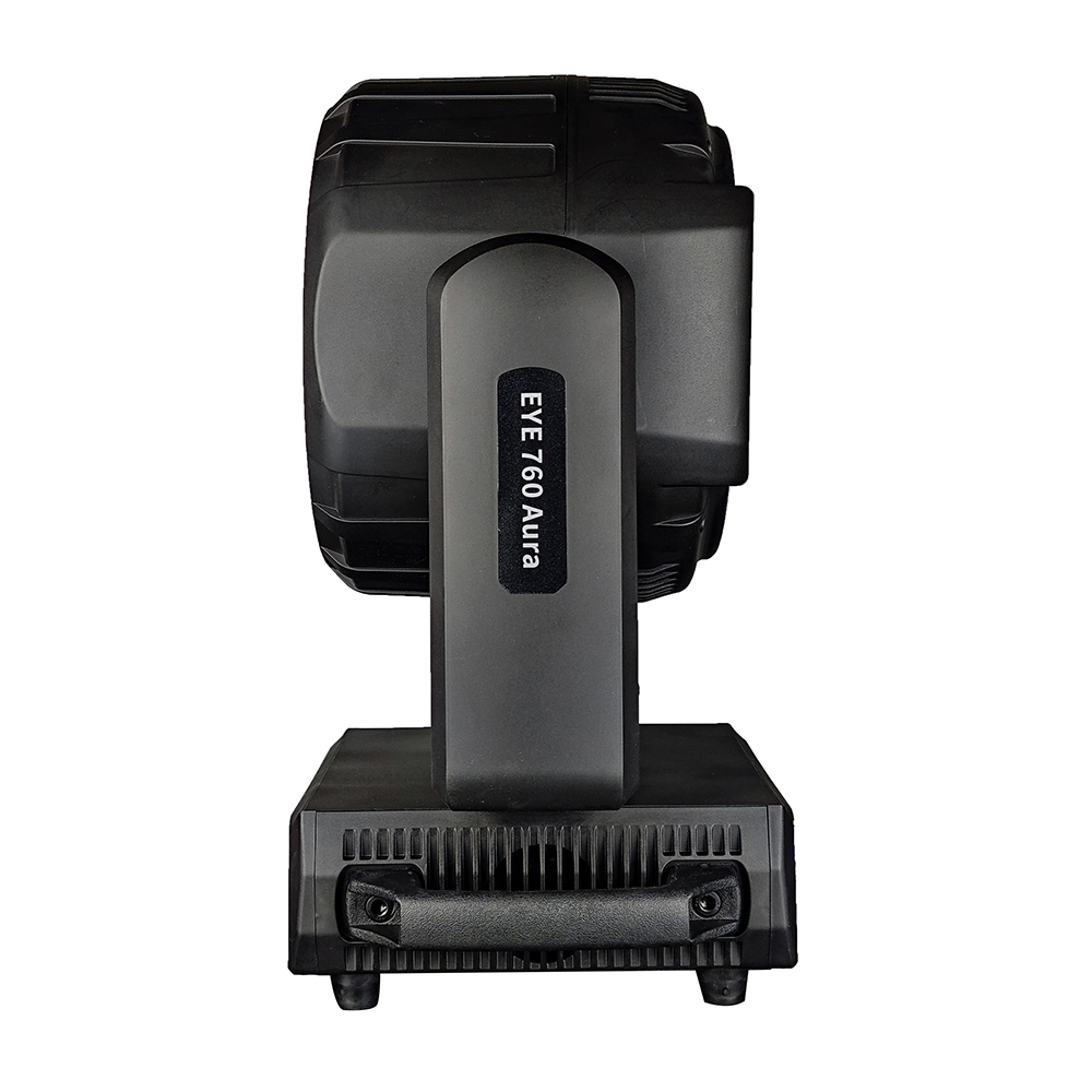 Side view of 7x60W RGBW 4in1 Bee Eye Wash Light Aura with moving head yoke
