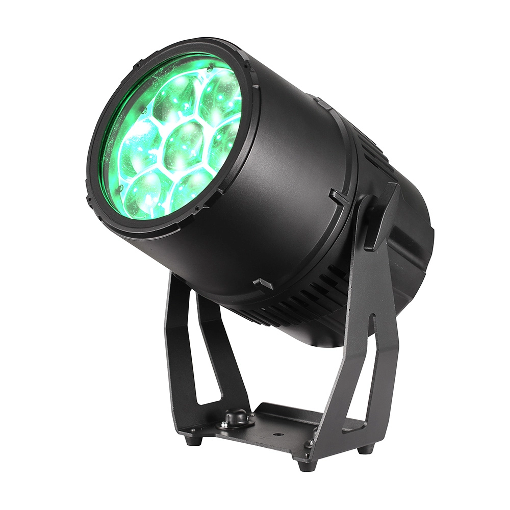 7x40W RGBW 4in1 IP65 Bee Eye Zoom Par Can green lighting effect - Colorful Light