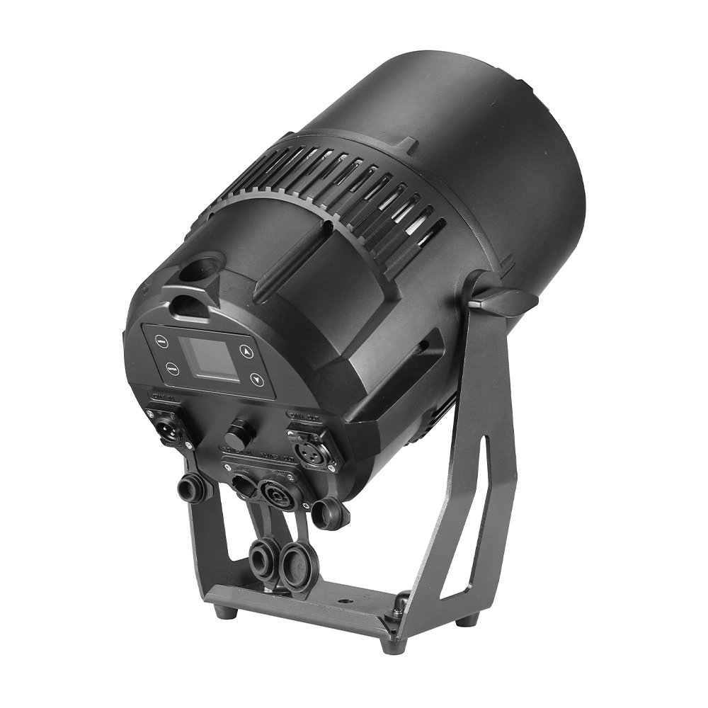 Rear angle view of 7x40W RGBW 4in1 IP65 Bee Eye Zoom Par Can with control panel - Colorful Light