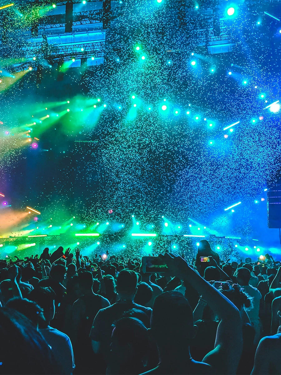 LED stage lighting for concerts with colorful beams and crowd effects - Colorful Light