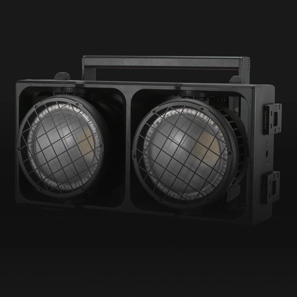LED stage lighting products including professional blinder and strobe fixtures by Colorful Light - Colorful Light