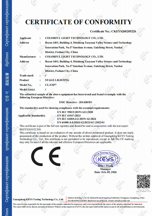 Stage lights CL-FZP7 CE-EMC