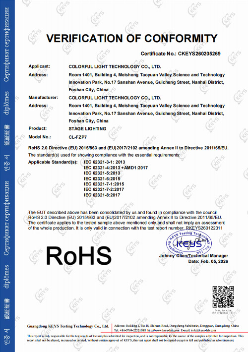 Stage lights CL-FZP7 ROHS