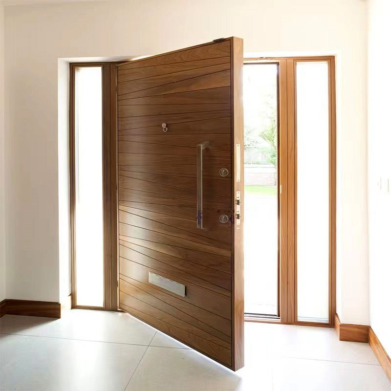 teak wood pivot door desing