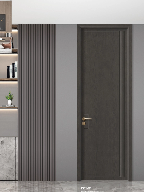 Pintu kayu cat semi transparan Interiro-kenari Pintu kayu kenari semi-transparan Interiro yang dicat