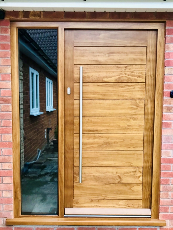 wood modern front door