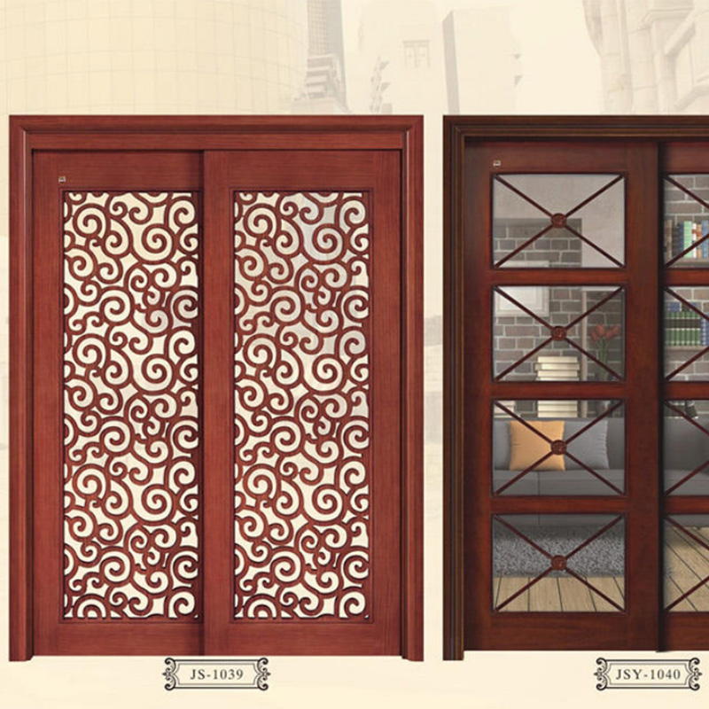 Interiro wood glass door design