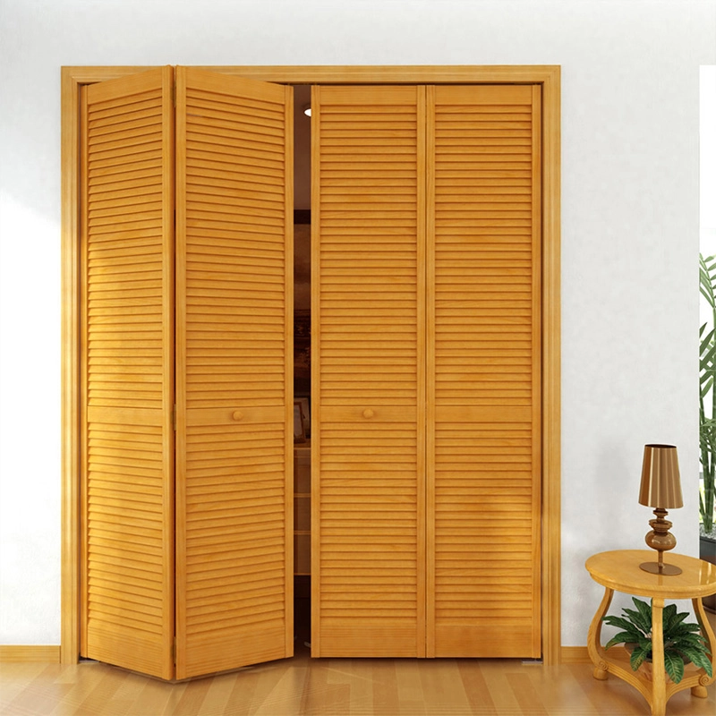 Shutter folding wood door