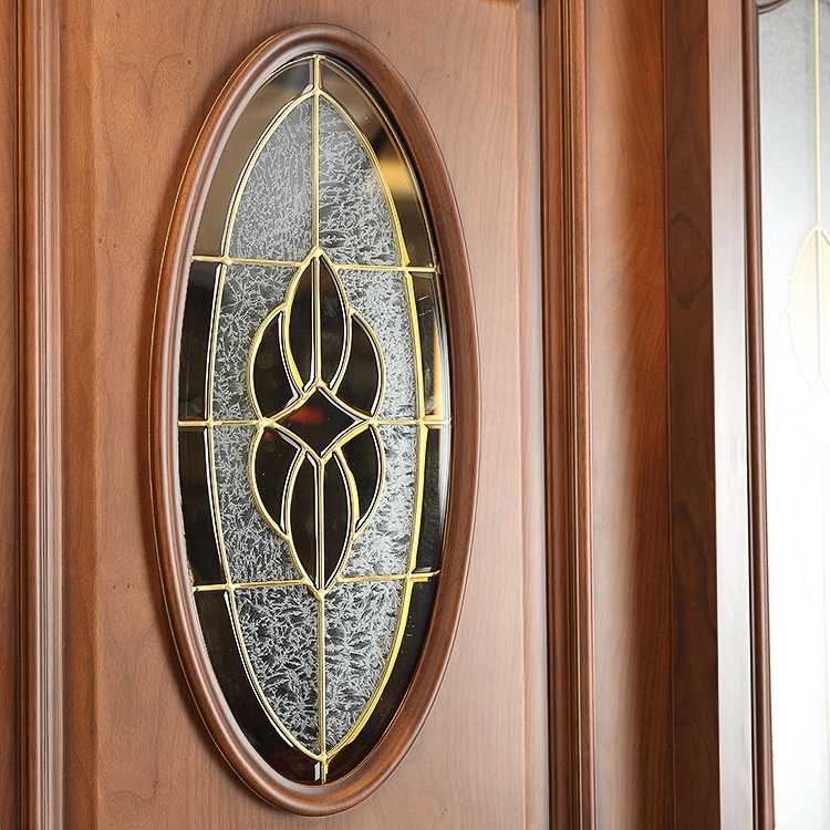 Inlaid glass door