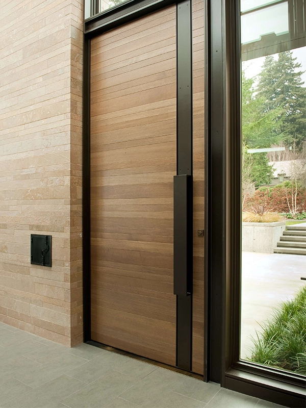 modern wood front door