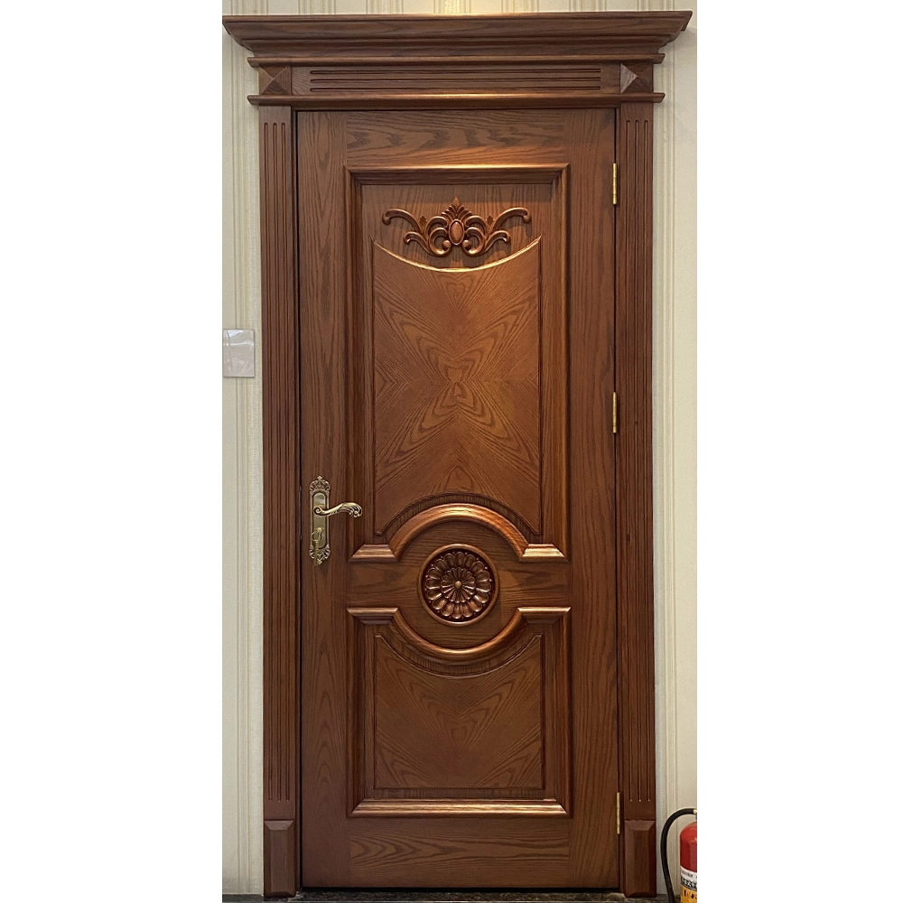 solid wood door with the crown hat