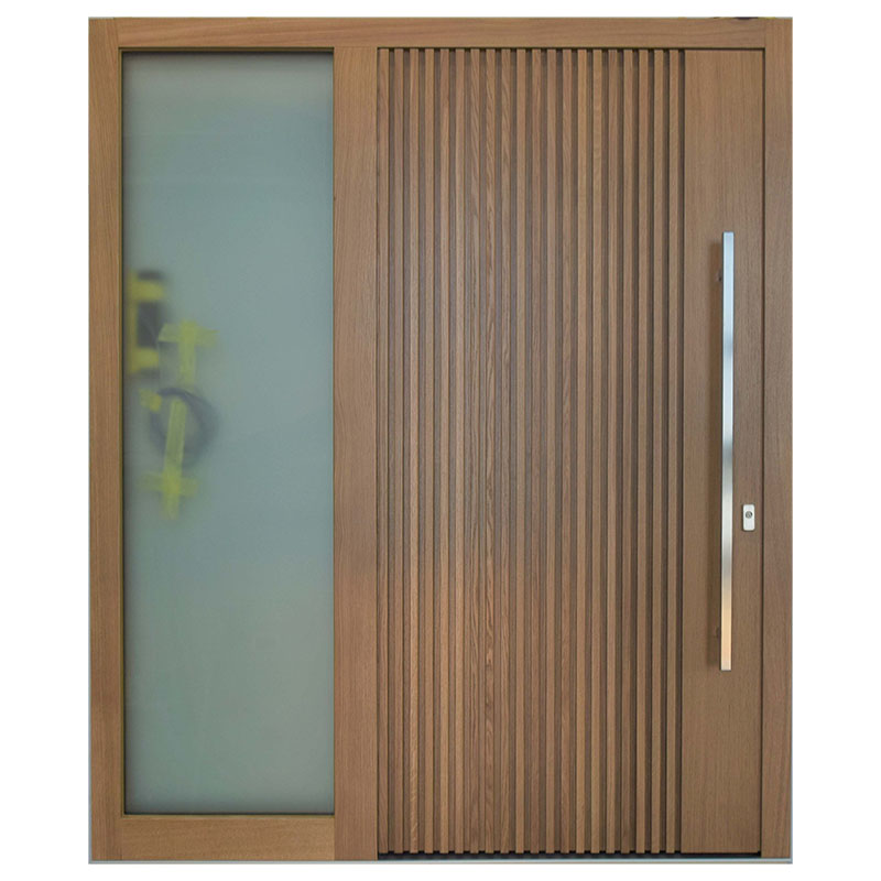 solid wood door with glass