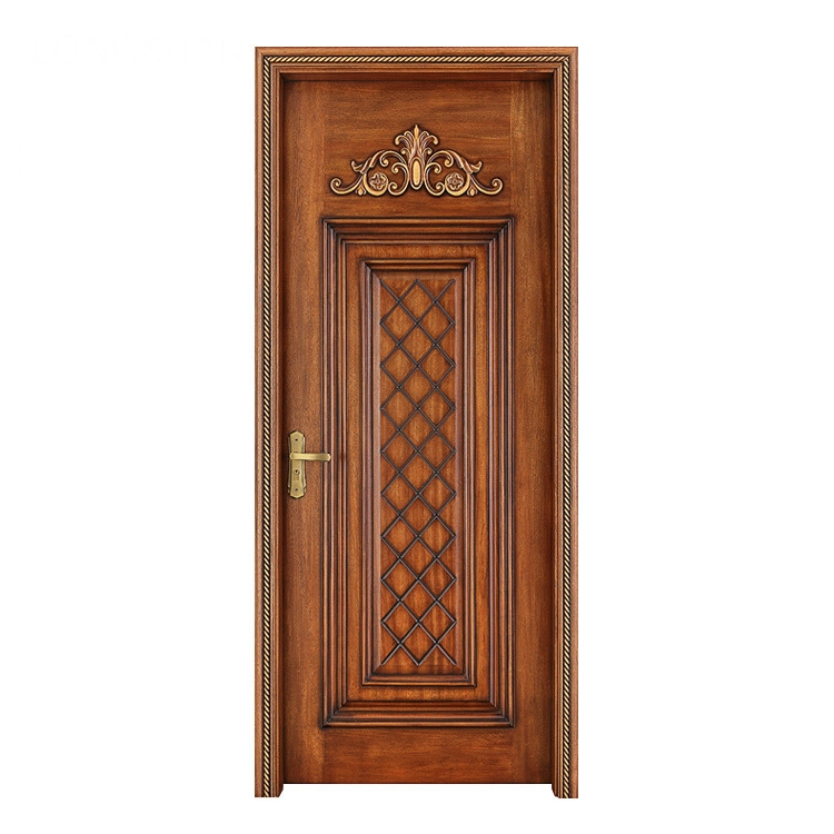 carved wood entrance door