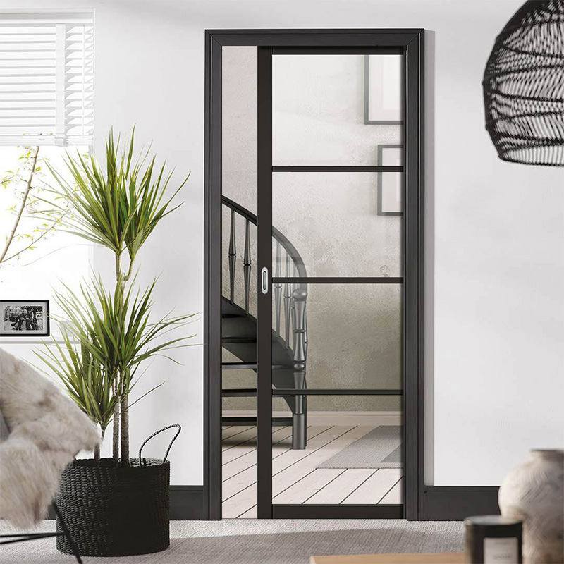 black pocket doors slide