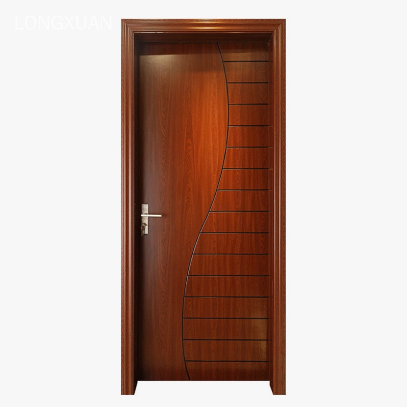 Porte en bois linéaire et moderne Porte en bois moderne et linéaire