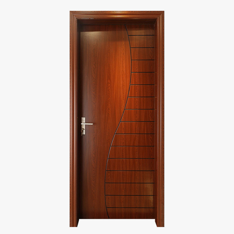 Linear modern wooden door