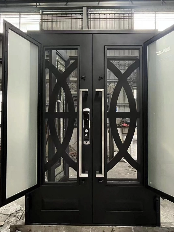 double-door-iron-gates double door iron gates