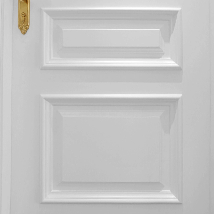 White stereo line door