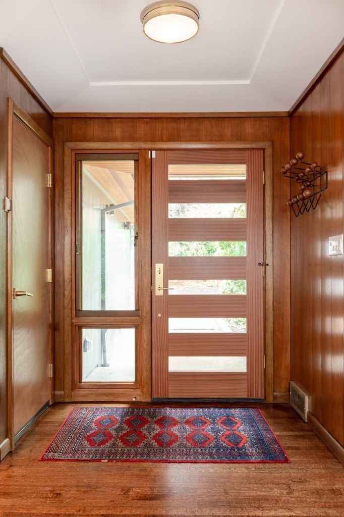 mid century modern wood door