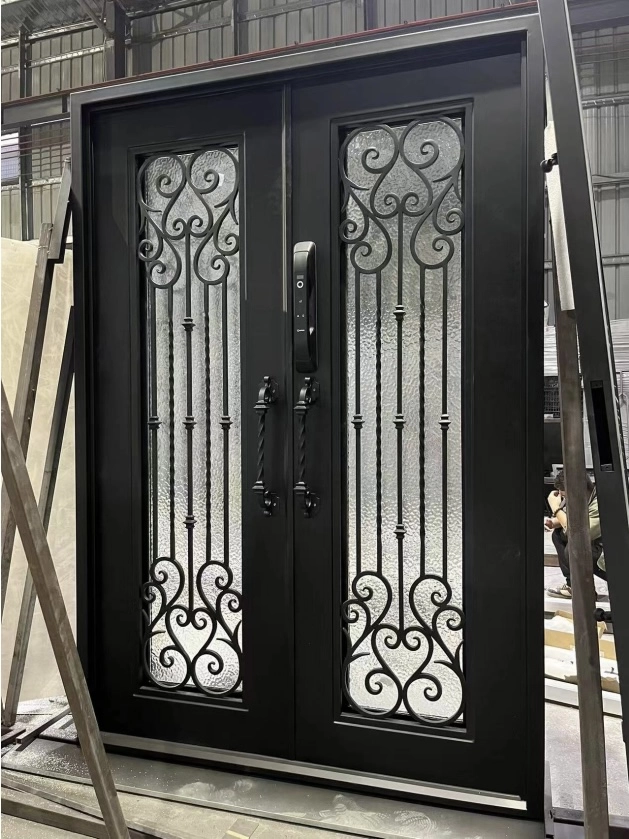 wrought iron patio door