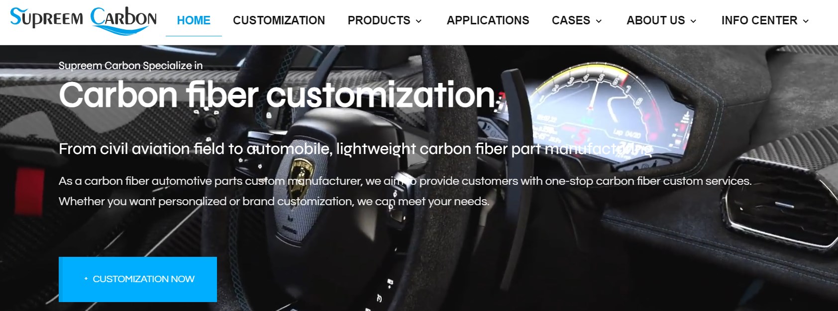 SUPREEM CARBON carbon fiber customization suppliers