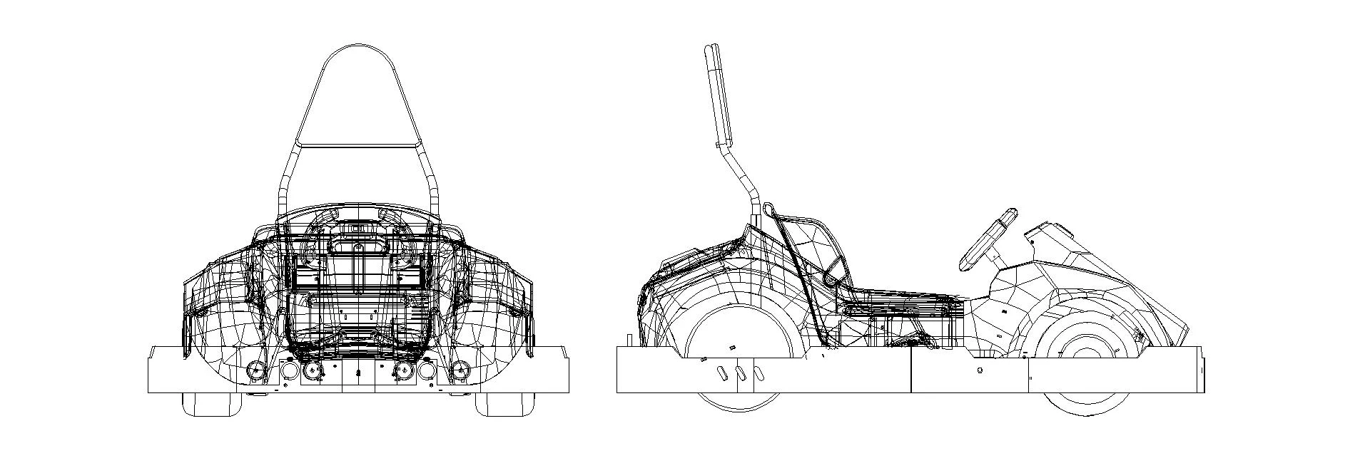 Dibujo de karts eléctricos de alta velocidad para niños de Coo Guys III