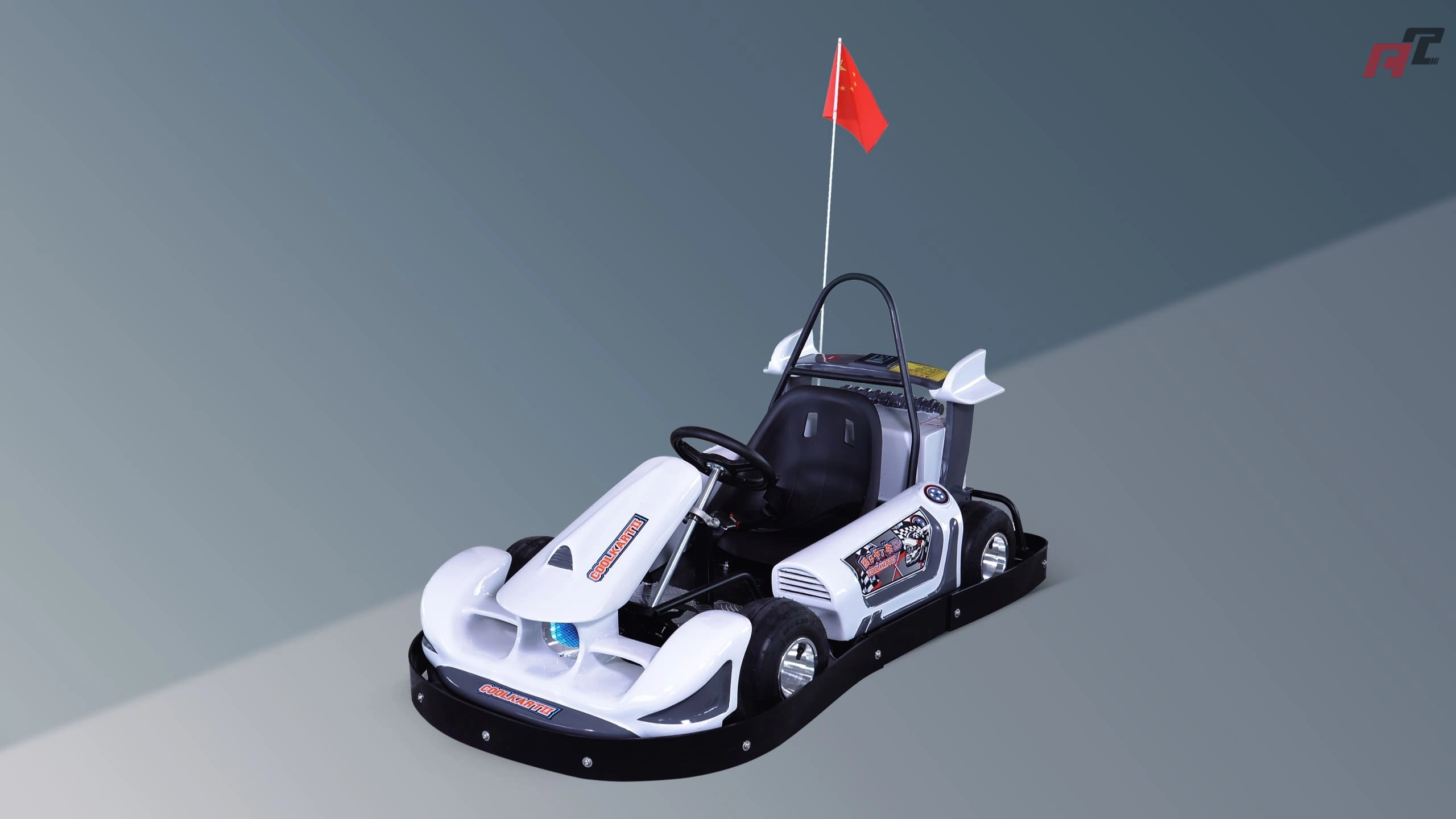 Toddler-Elétrico-Legal-Karting-Branco Carrinho elétrico infantil Cool Karting Branco