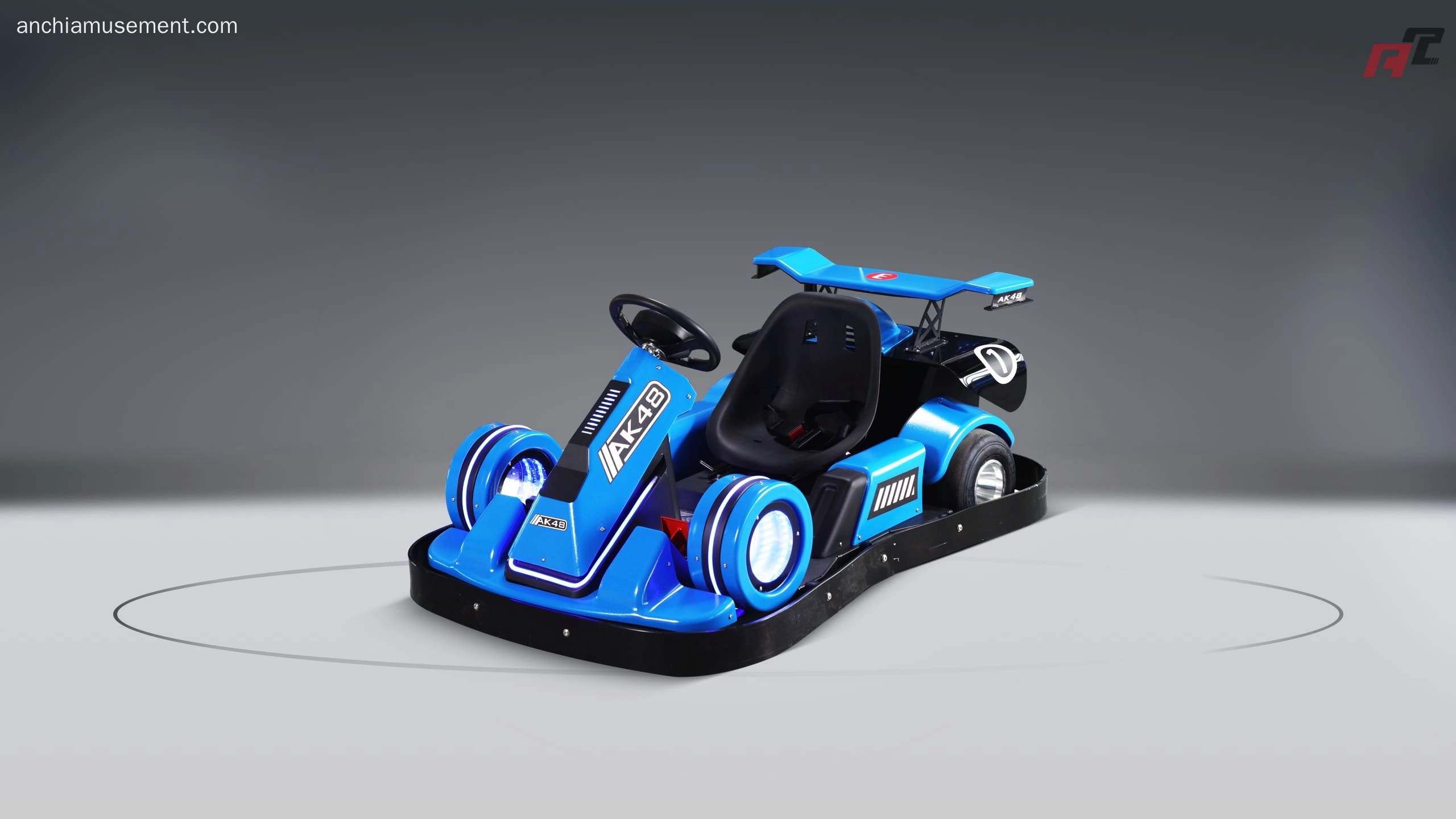 AK-48-Kart-électrique-pour-enfants-Bleu Kart électrique pour enfants AK 48 Bleu