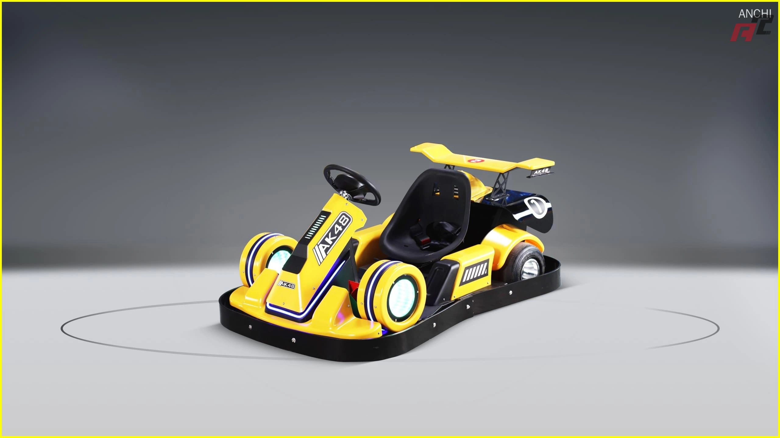 AK-48-Kids-Electric-Drift-Go-Kart-Jaune Kart électrique pour enfants AK 48 Jaune