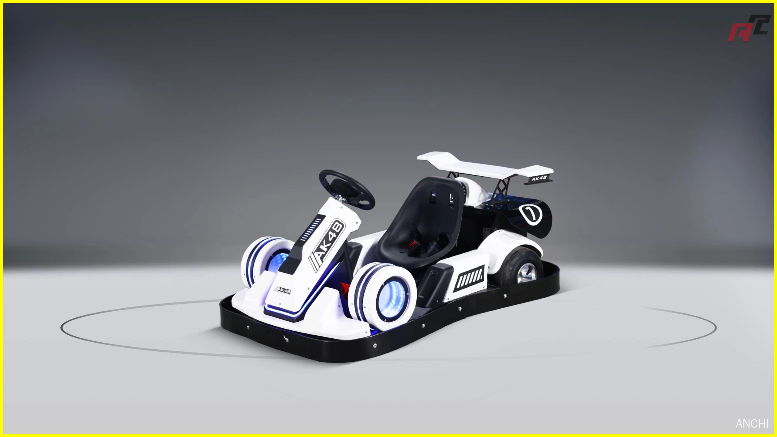 AK-48-Kart-électrique-pour-enfants-Blanc Kart électrique de drift pour enfants AK 48 Blanc