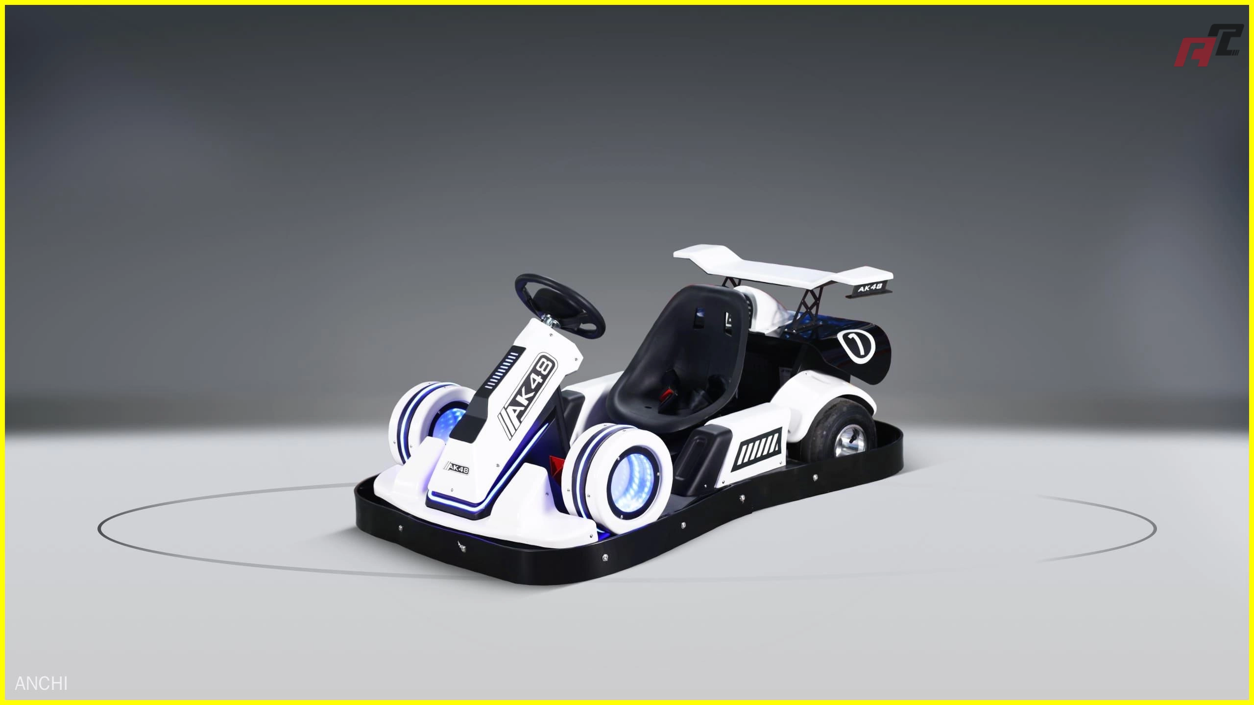 AK-48-Kids-Electric-Drift-Go-Kart-White AK 48 Kids Electric Drift Go Kart White