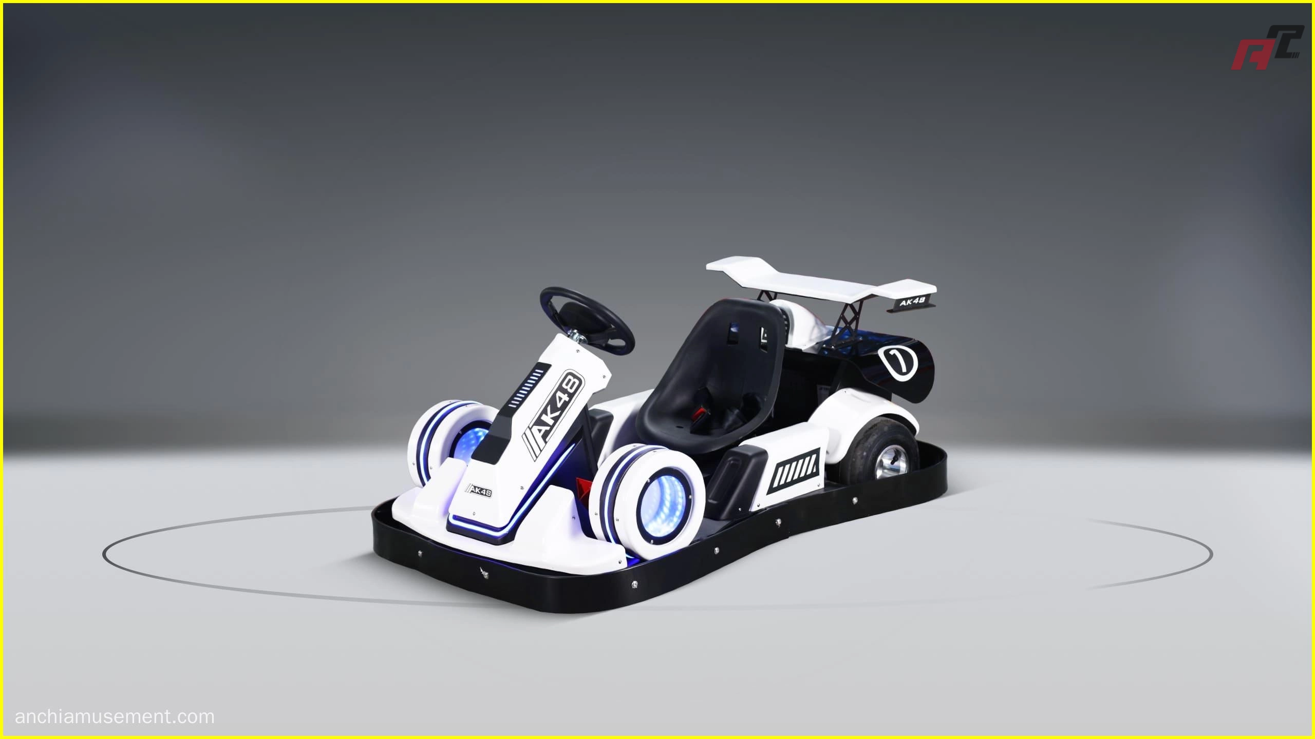 AK-48-Kids-Electric-Drift-Go-Kart-White AK 48 Kids Electric Drift Go Kart White