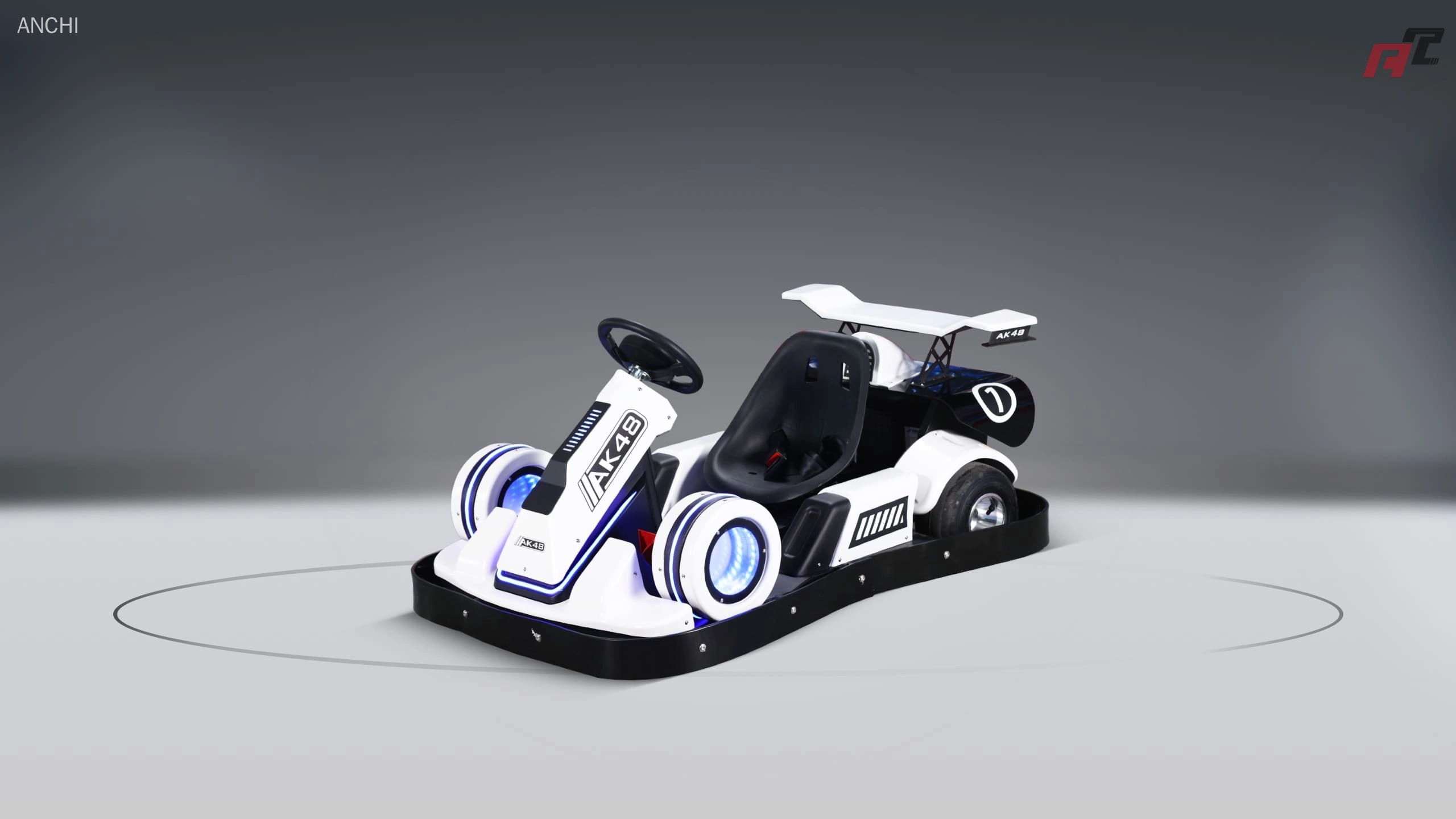 Kart eléctrico para niños AK-48, color blanco Kart eléctrico para niños AK 48, color blanco