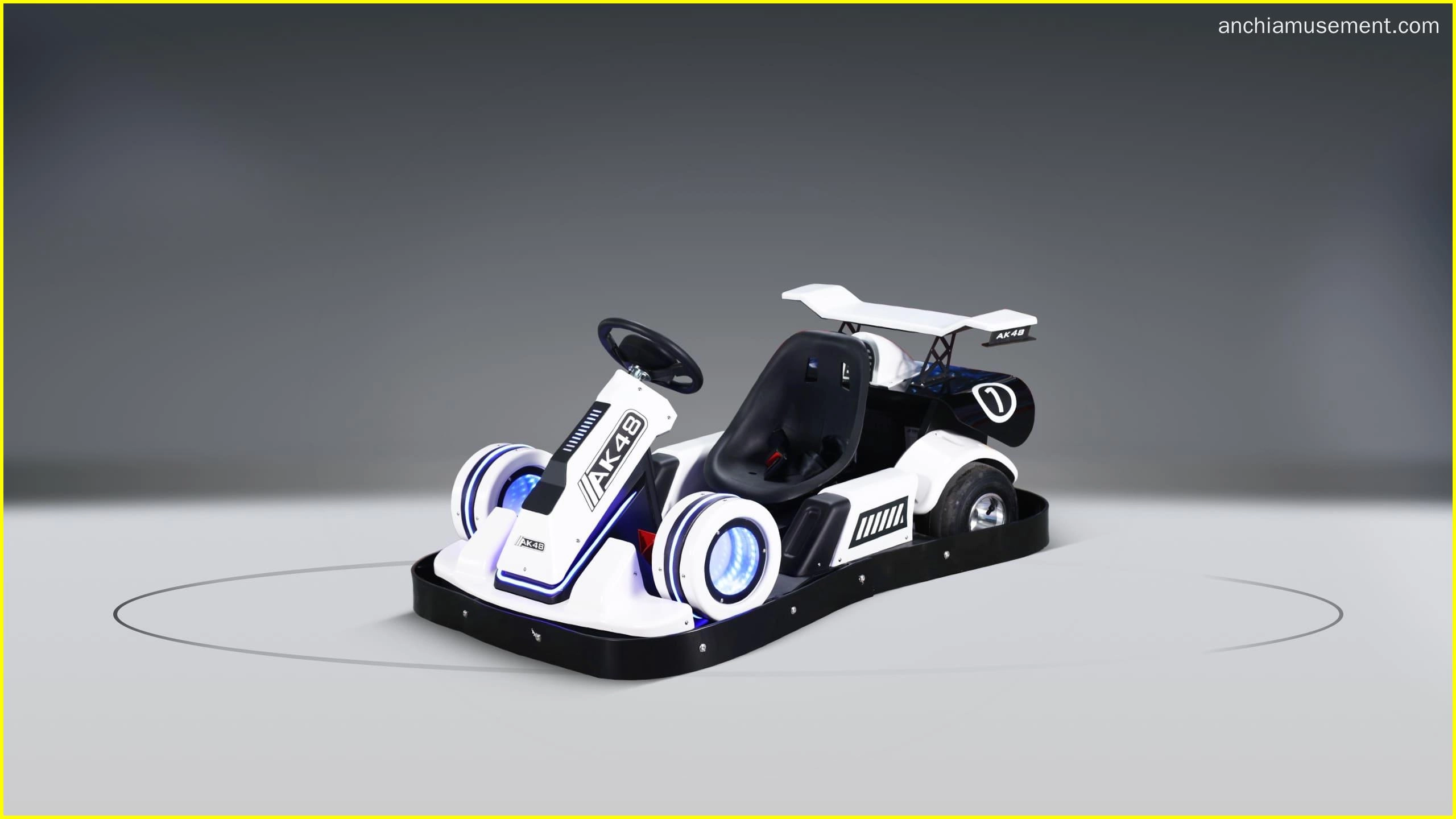 Kart électrique de drift pour enfants AK 48 Blanc
