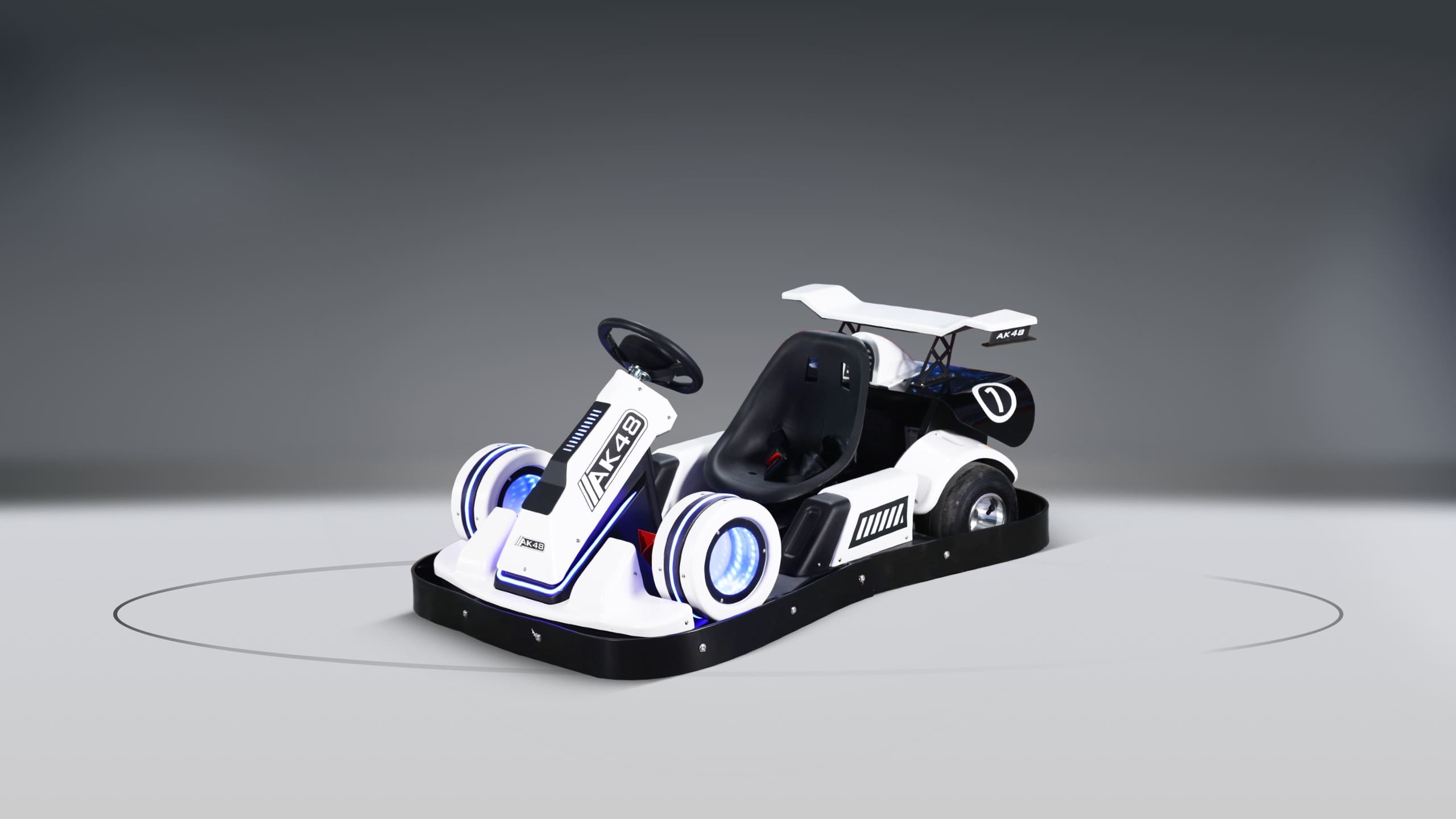 AK 48 Kids Electric Drift Go Kart White