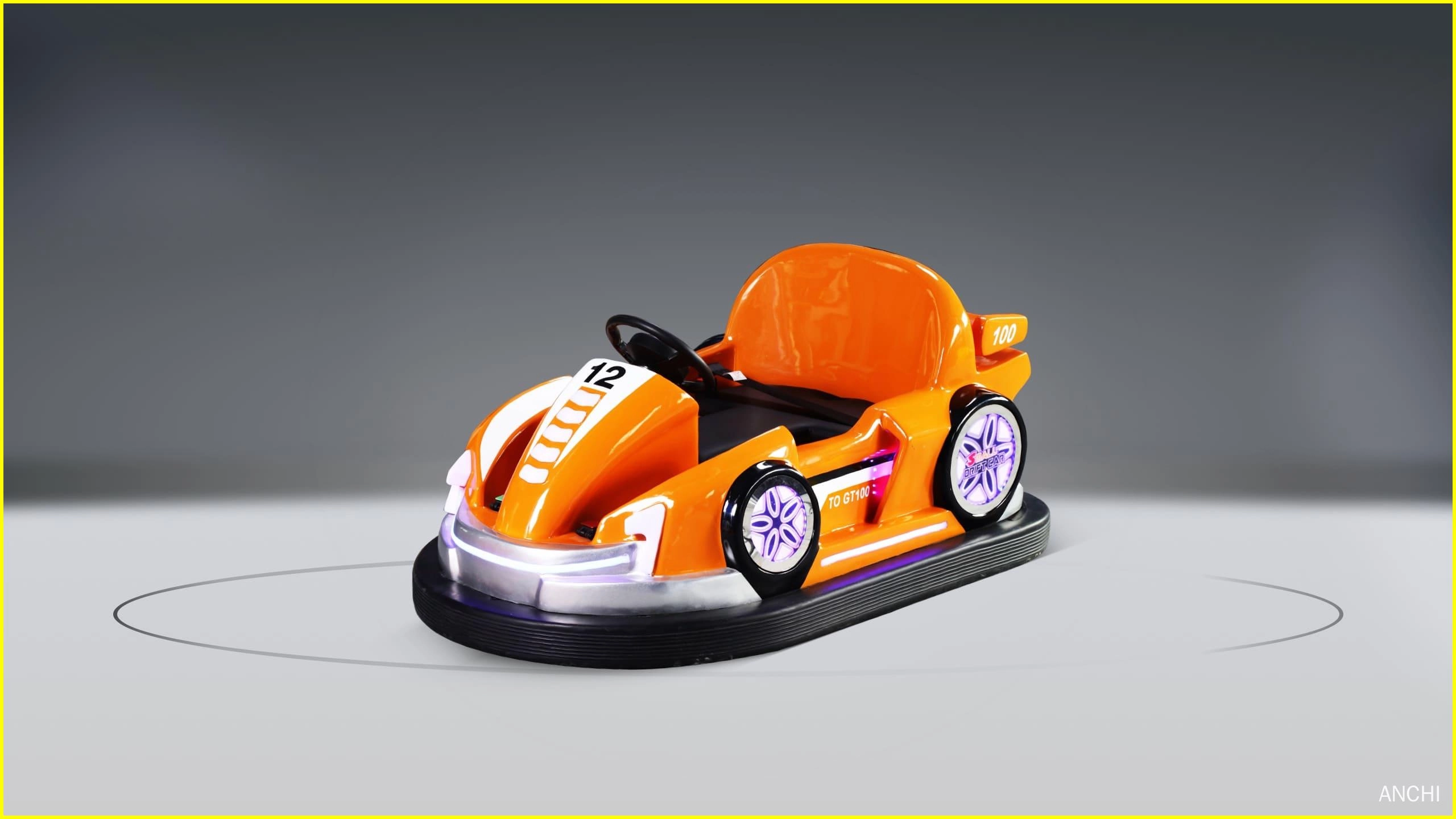 Petite voiture tamponneuse à dérive de haricots I pare-chocs de voiture tamponneuse orange