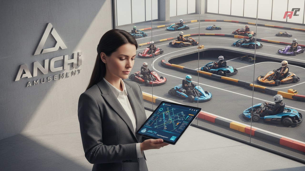 A business owner reviewing electric fleet management options from ANCHI Amusement to avoid common buying mistakes.