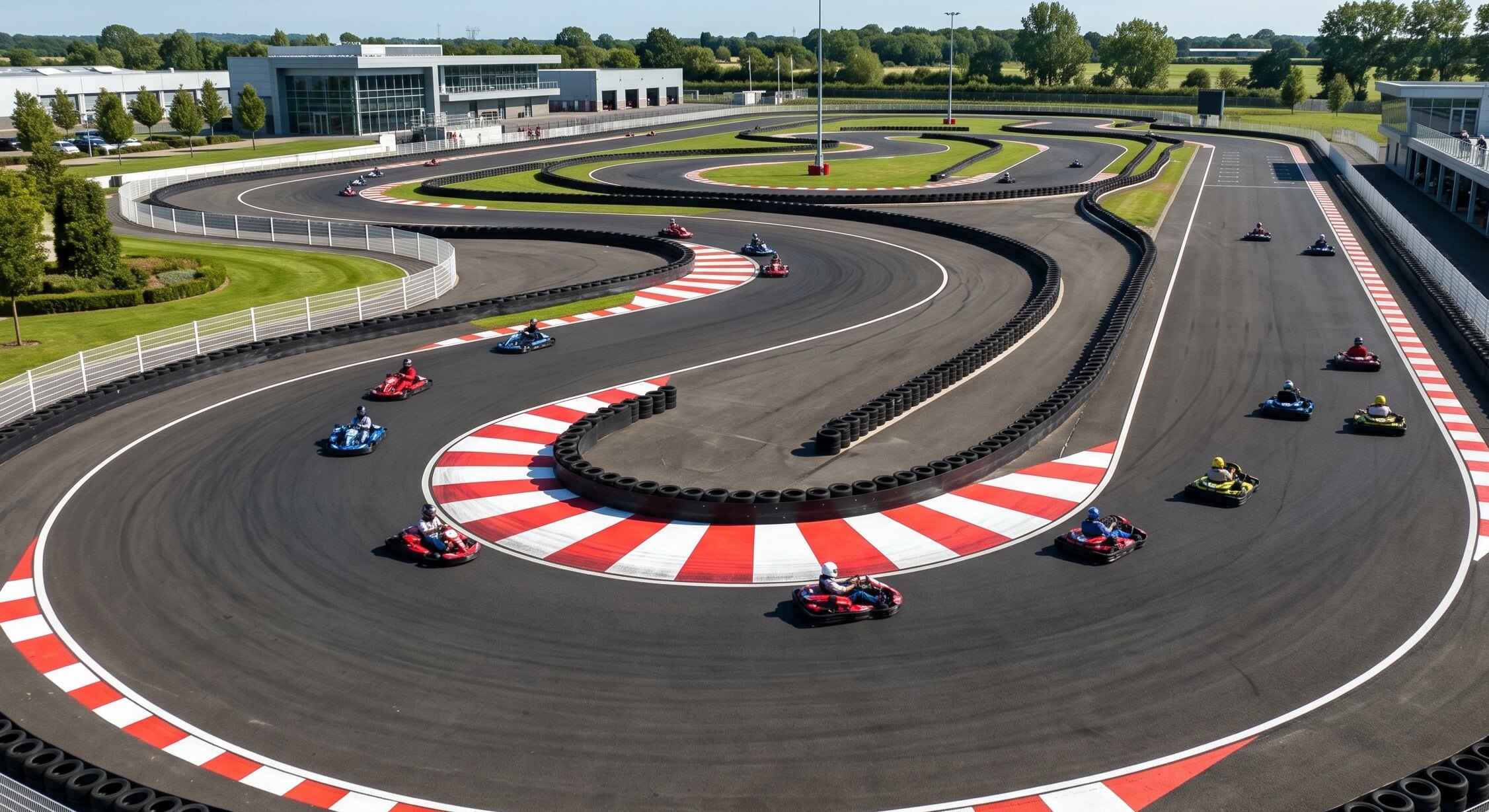 a professionally designed commercial go-kart circui