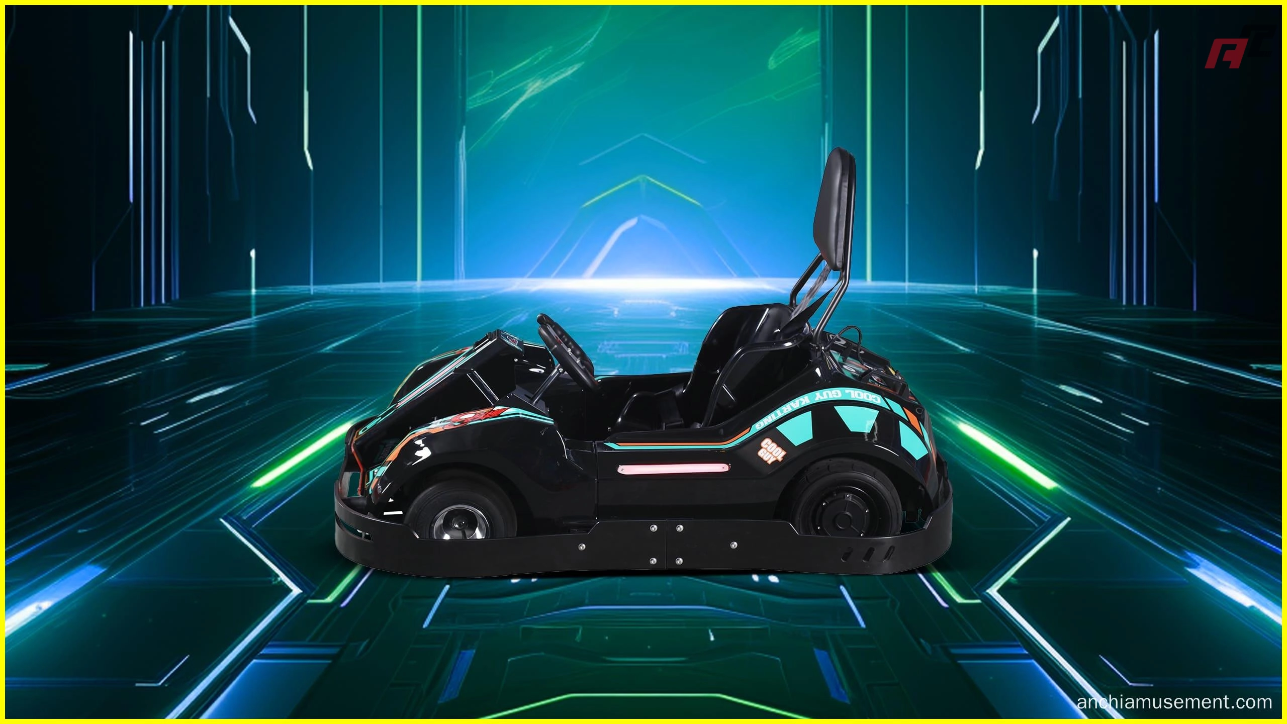 Karts eléctricos de alta velocidad para niños, de color verde y amarillo Karts eléctricos de alta velocidad para niños de color verde anchi