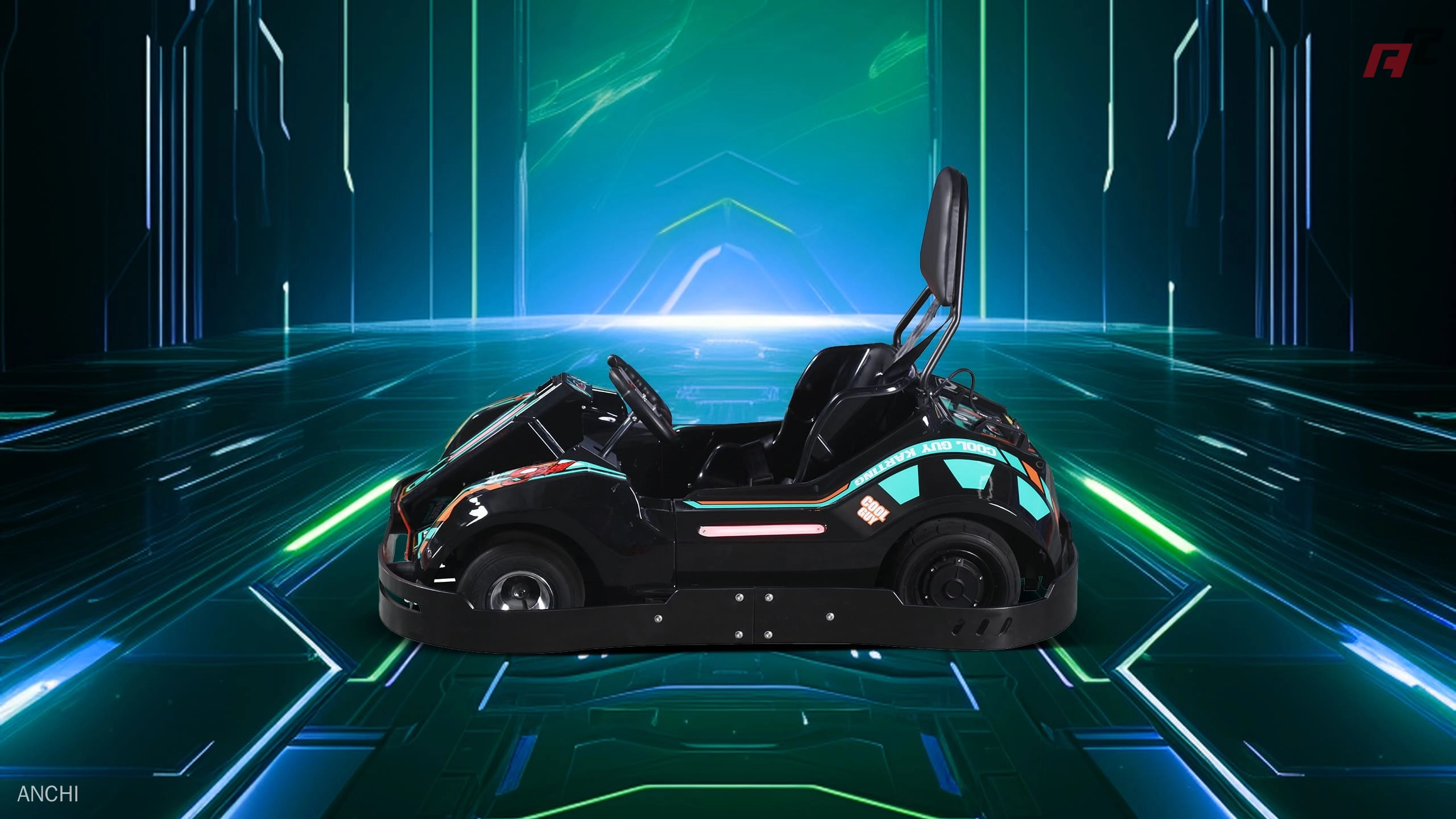 Karts eléctricos de alta velocidad para niños, de color verde y amarillo Karts eléctricos de alta velocidad para niños de color verde anchi