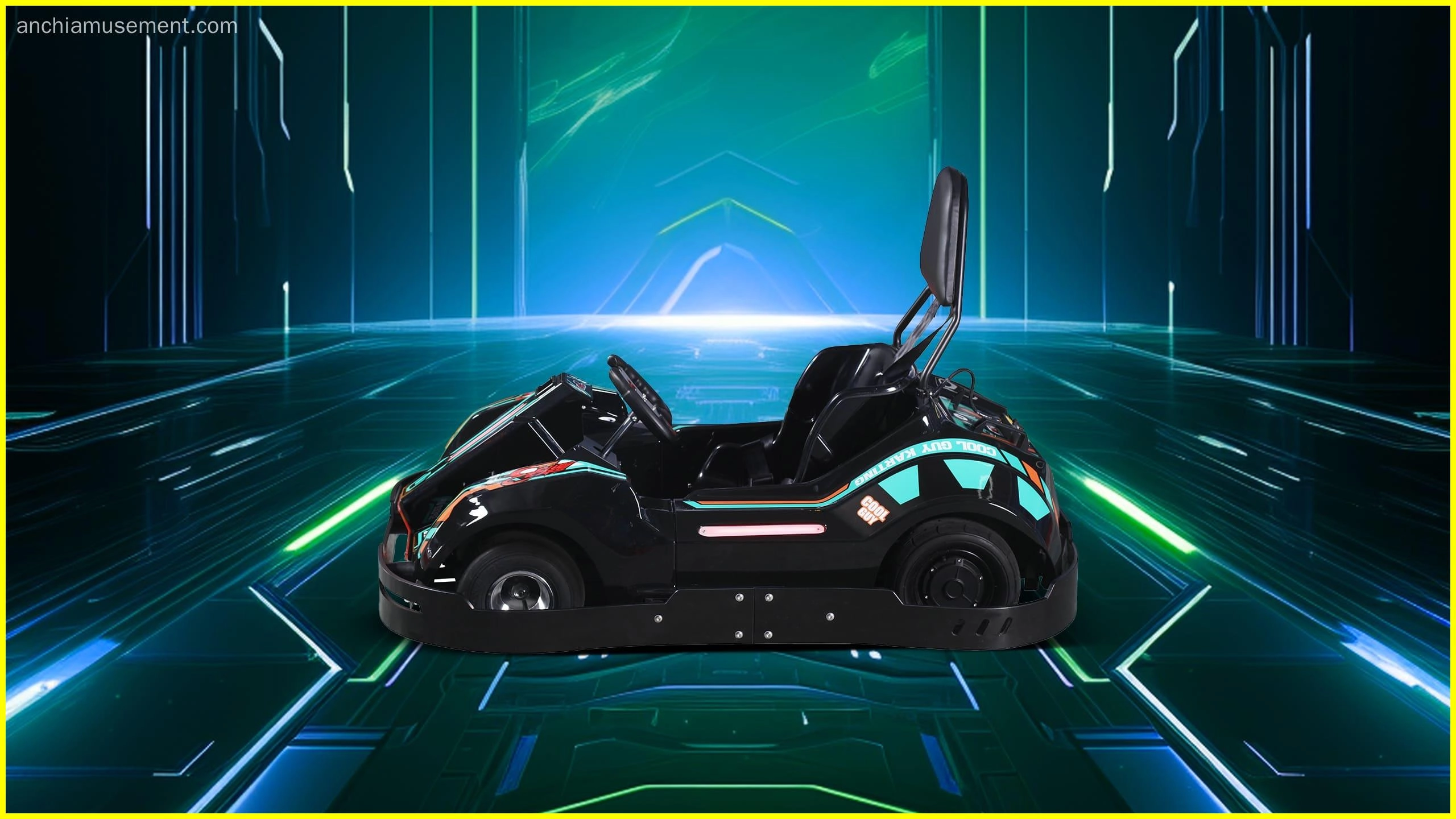 Karts eléctricos de alta velocidad para niños de color verde anchi
