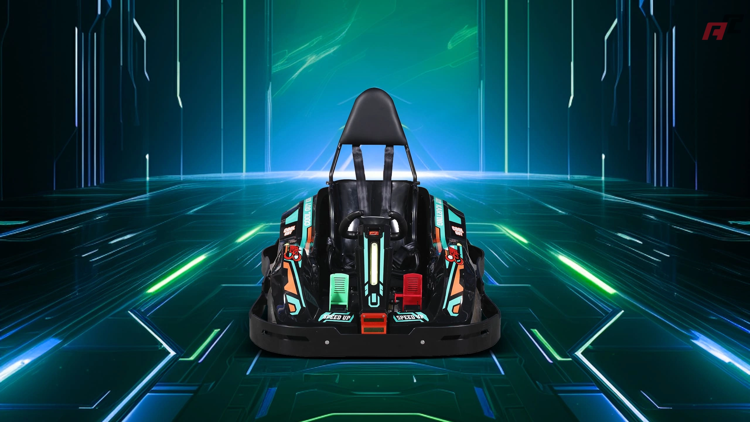 Karts électriques haute vitesse pour enfants vert avant anchi