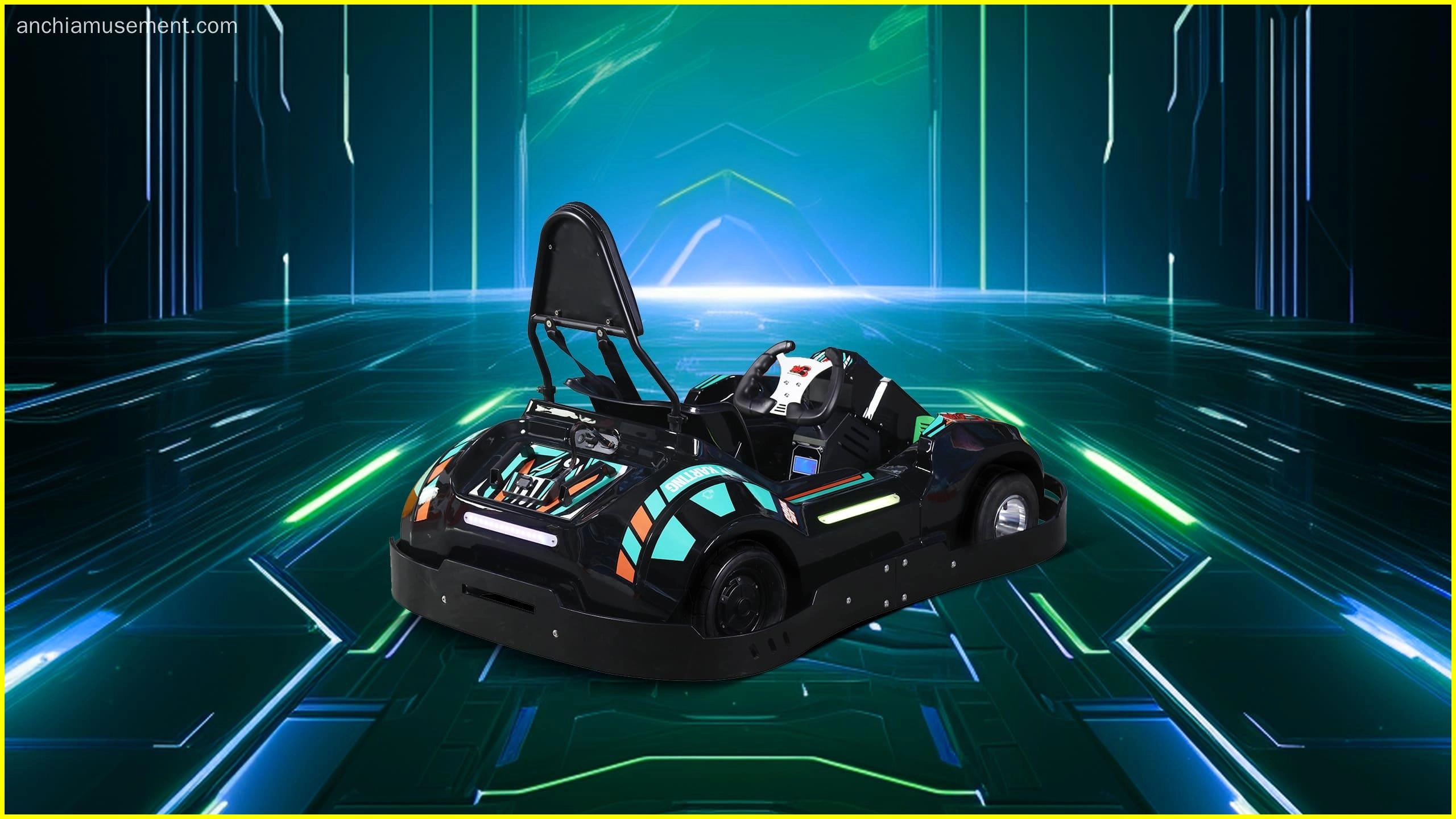 Karts électriques haute vitesse pour enfants côté vert anchi