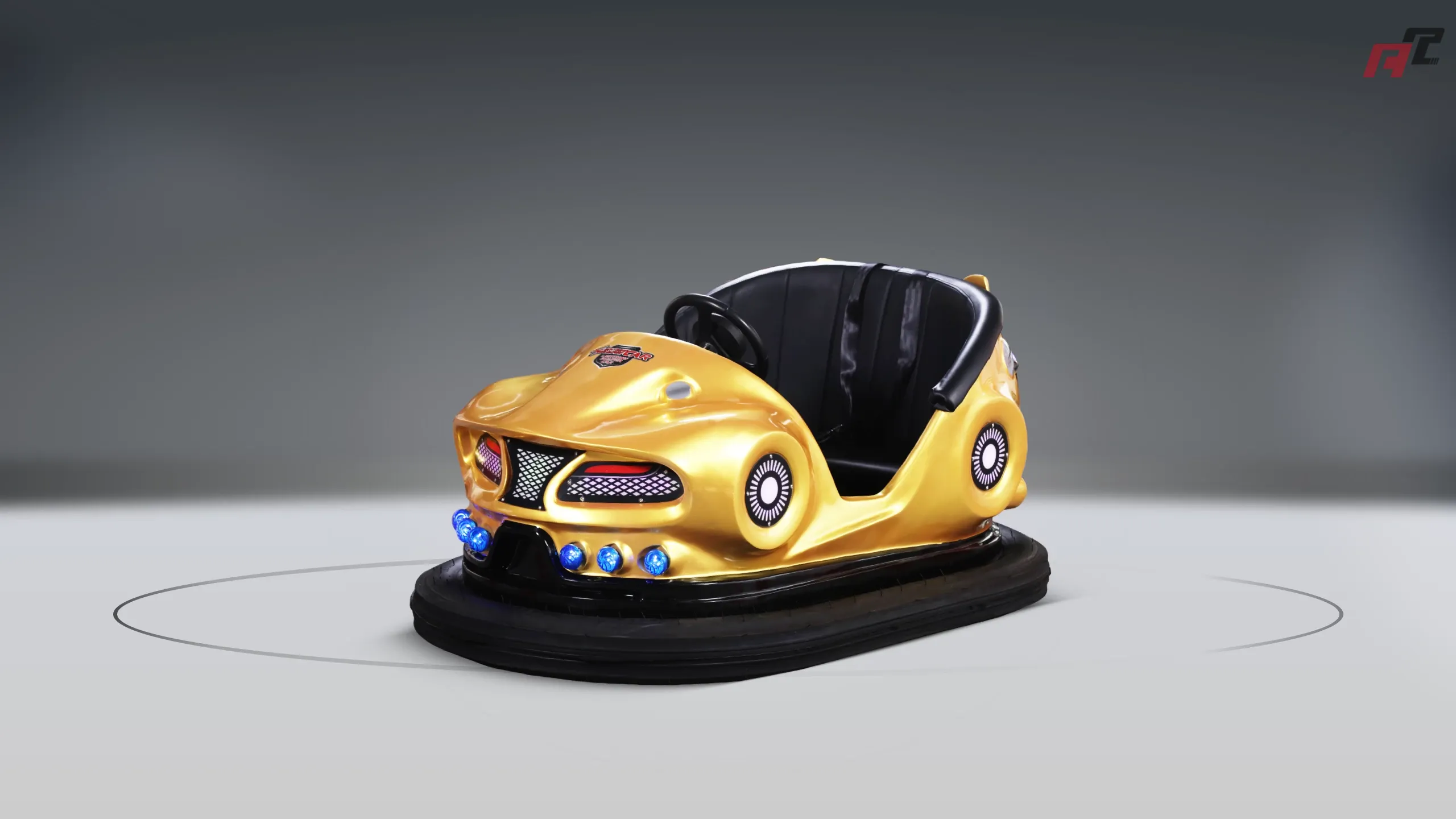 Lightning Two-seater Bumper Car Golden Lightning Two-seater Bumper Car Golden