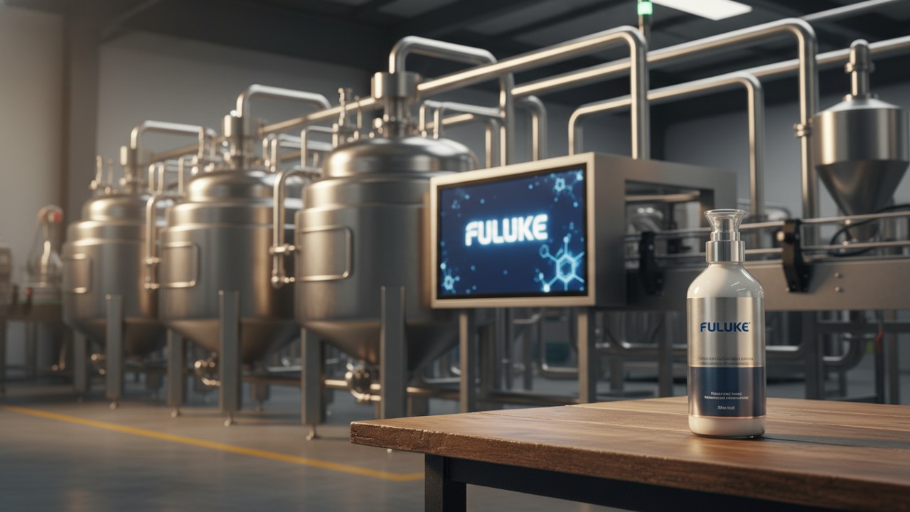 A professional view of a complete FULUKE production line and a high-quality finished product sample