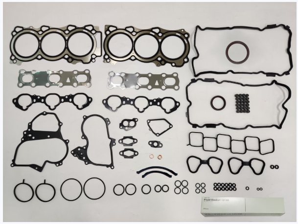 Complete engine gasket set with Fel-Pro gasket.