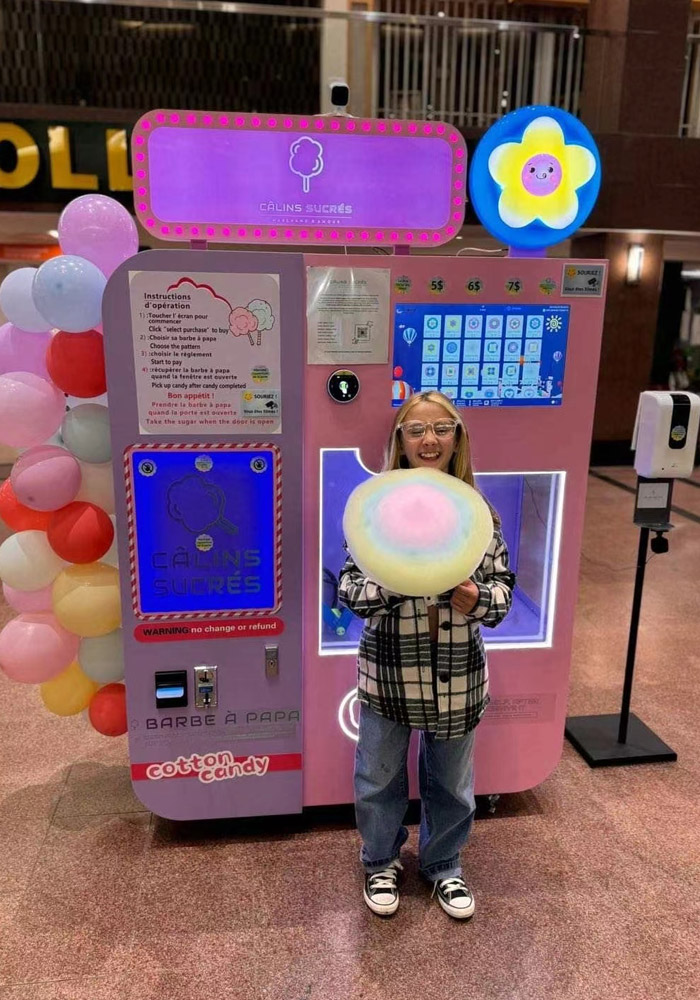 automatic cotton candy vending machine