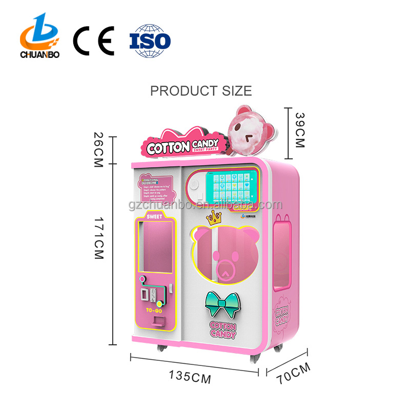 automatic cotton candy vending machine