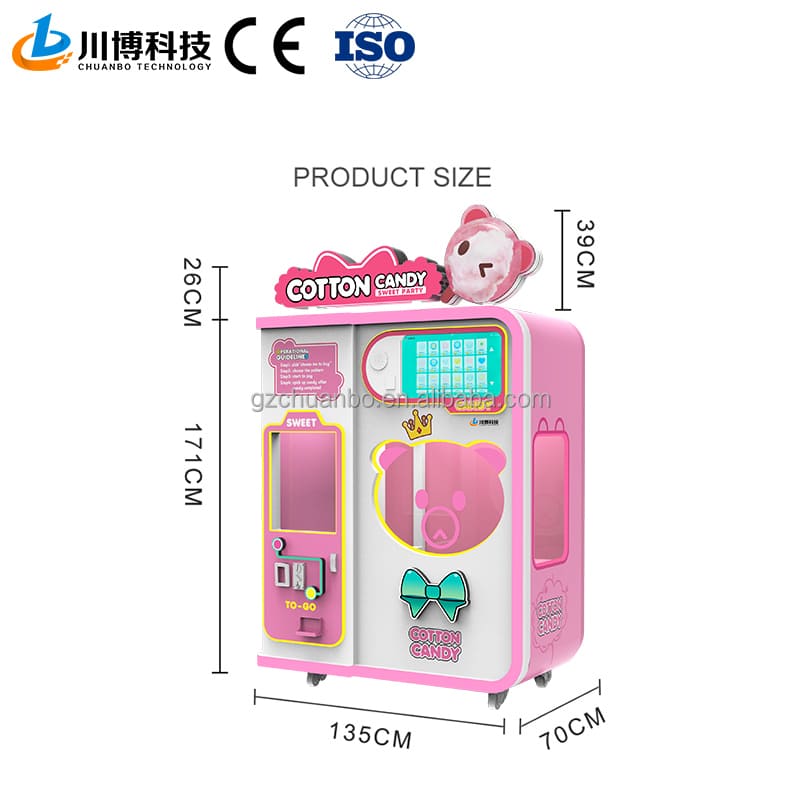 automatic cotton candy vending machine